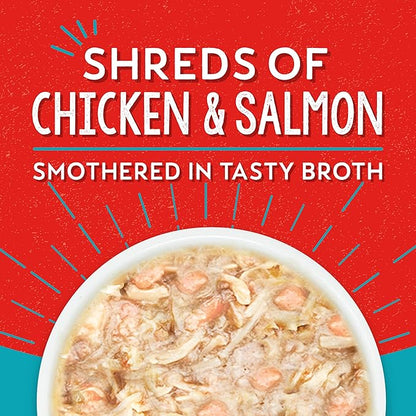 Stella & Chewy's Lil Bites Savory Stews for Small Breeds Chicken & Salmon Dinner in Broth,2.7 oz. Cups,(Pack of 24)