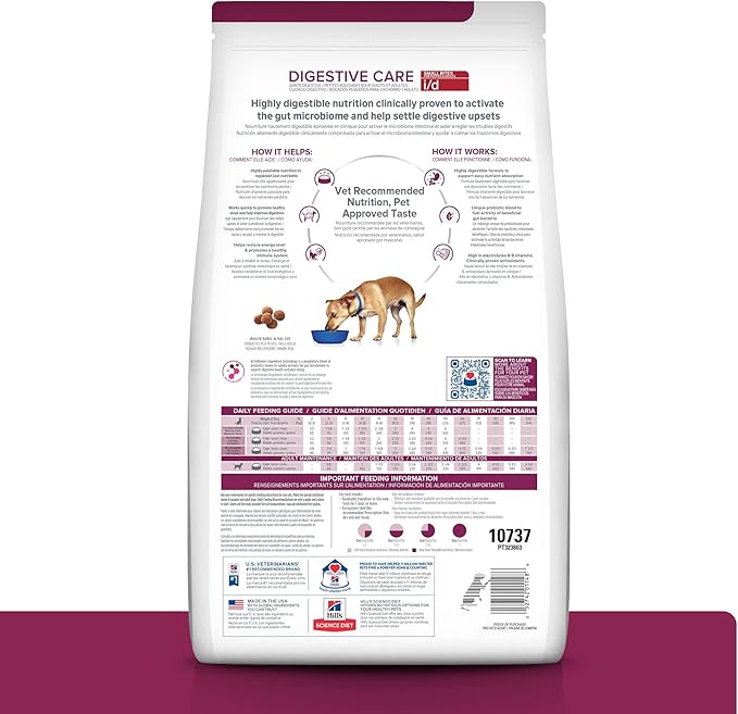 Hill's Prescription Diet i/d Digestive Care Small Bites Dry Dog Food, Chicken, 7 lb. Bag