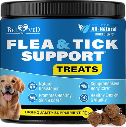 Flea and Tick Prevention Chewable Pills for Dogs and Cats - Revolution Oral Flea Treatment for Pets - Pest Control & Natural Defense - Chewables Small Tablets Made in USA (Beef)