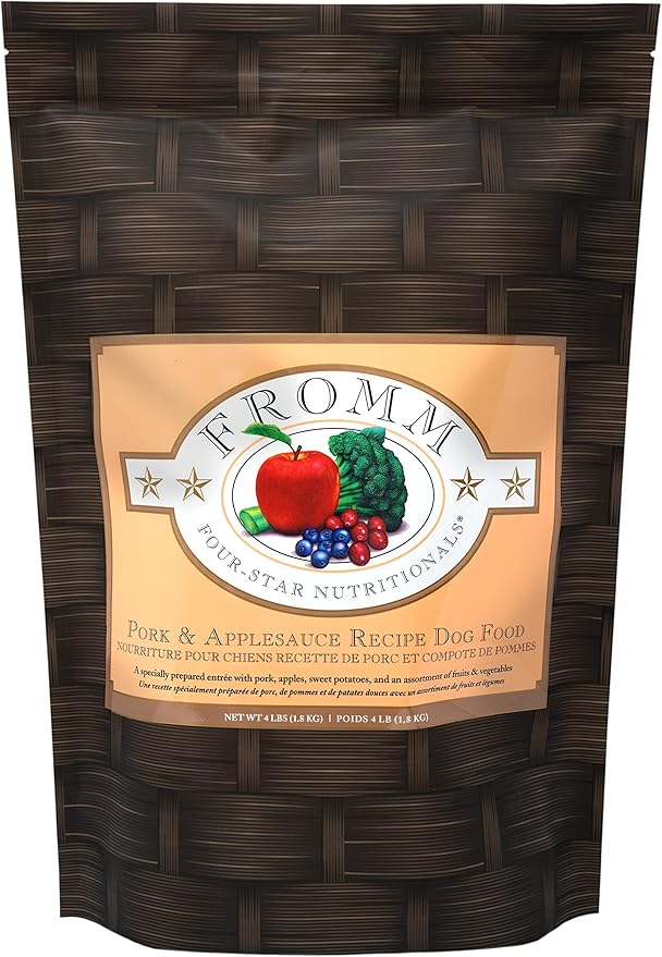 Fromm Four-Star Nutritionals Pork & Applesauce Dog Food - Premium Dry Dog Food - Pork Recipe - 4 lb