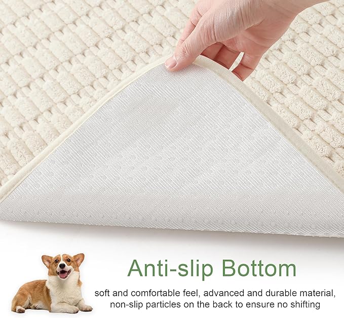 Washable Pee Pads for Dogs, Reusable Puppy Pads Dog Pads, Non-Slip Dog Pee Pads, Leakproof Pet Pee Pads Wee Wee Pads for Dogs. (Cream White, 40"x60"(Pack of 1))