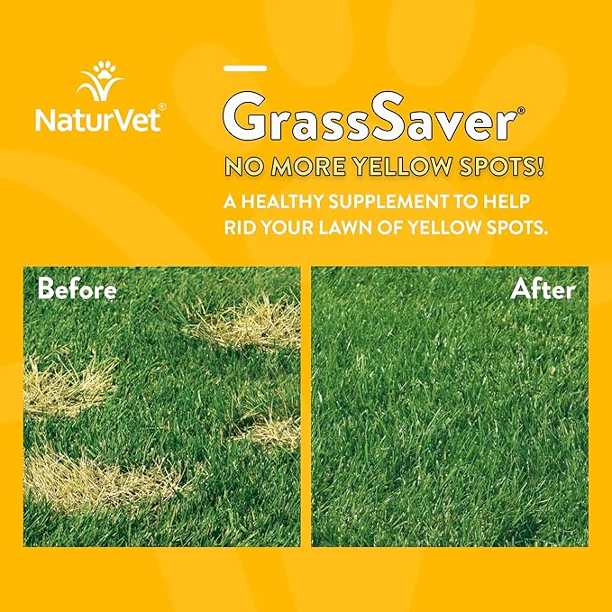 NaturVet GrassSaver|Biscuits for Dogs – Help Keep Grass Green, Rid Your Lawn of Yellow Patches Caused by Dog Urine| No More Yellow Spots| DL-Methionine Peanut Butter Flavor – 11 oz