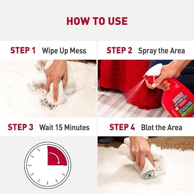 Nature’s Miracle Advanced Stain And Odor Eliminator for Dogs, 1 Gallon, Fresh Scent, Severe Mess Enzymatic Formula For Tough Pet Messes