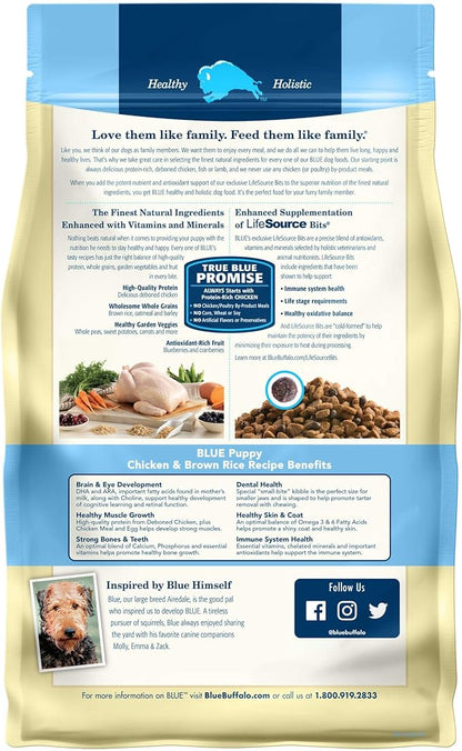 Blue Buffalo Life Protection Formula Natural Puppy Dry Dog Food, Chicken and Brown Rice 6-lb