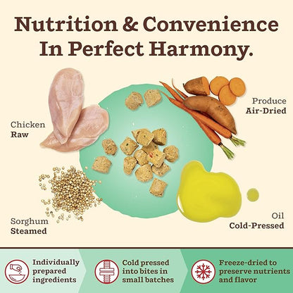 Primal Kibble in The Raw, Freeze Dried Dog Food, Chicken, Scoop & Serve, Made with Raw Protein, Whole Ingredient Nutrition, Crafted in The USA, Dry Dog Food 1.5 lb Bag