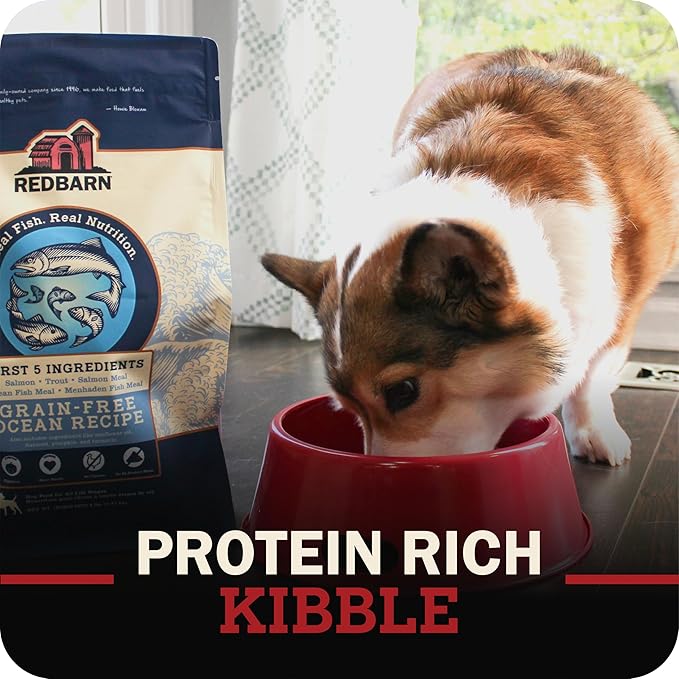 Redbarn Whole Grain Puppy Dry Dog Food Kibble - Beef & Lamb Recipe - Made in USA No Chicken Recipe with Functional Ingredients to Support Healthy Heart, Skin, Coat, Immunity & Digestion - 22lb