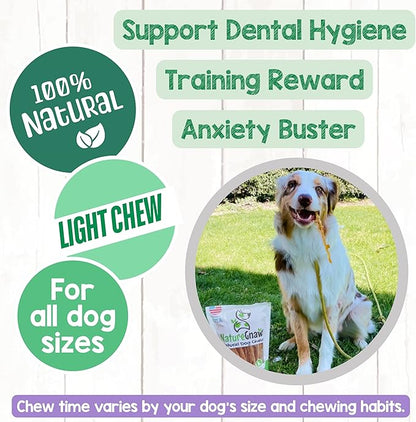 Nature Gnaws USA Turkey Tendons for Dogs (8oz) - Delicious Grain Free Reward Snack for Small, Medium & Large Breeds - Premium Natural Dog Chew Treats