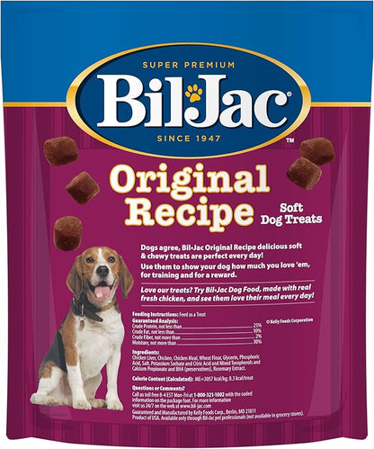 Bil-Jac Original Recipe Soft Training Treats for Dogs, Made with Chicken Liver, Resealable Double Zipper Pouch 10oz (2-Pack)