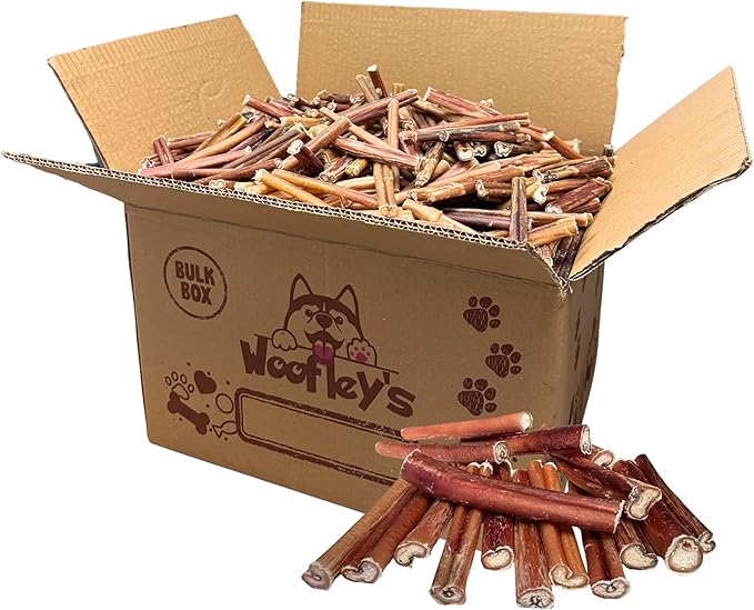 Woofley's 4-5" Bulk Bully Sticks - (50 Count) - Bully Sticks for Dogs - Long Lasting Dog Chews
