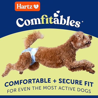 Hartz Comfitables Disposable Dog Diapers, Size XXS 12 Count, Comfortable & Secure Fit, Easy to Put On, Super Absorbent Male and Female Diaper