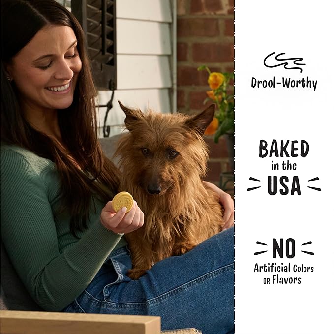 Three Dog Bakery Lick’n Crunch! Dessert Favorites Dog Treats Variety Pack, Crunchy Sandwich Dog Cookies with Churro, Blueberry Pie & Strawberry Shortcake Cream Fillings, 13 oz