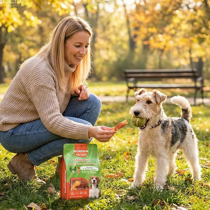 MON2SUN Chicken Wrapped Sweet Potato Dog Treats for All Breeds, Rawhide-Free Soft Chews for Training, No Artificial Colors, 10 oz