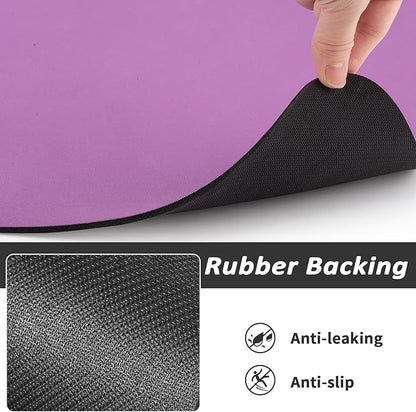 HotLive Dog Food Mat - Absorbent Cat Mat for Food and Water, No Stains Pet Feeding Bowl Mat, Easy to Clean Pet Placemats, Quick Dry Dog Water Dispenser Mat for Messy Drinkers | Purple 12"x 19"