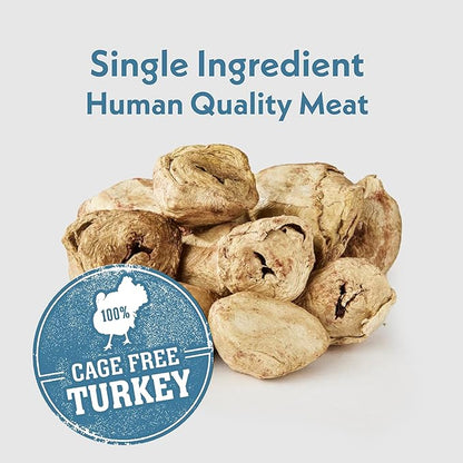 Fresh Is Best Turkey Heart Nuggets Freeze Dried Dog Treats – Raw Freeze Dried Treats for Dogs & Cats in Resealable Zipper Bag – High-Protein Single Ingredient – Made in the USA