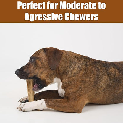 SPOT Bam-Bones Plus T-Bone Dog Chew Toy, Bamboo Fiber & Nylon, Chicken Flavor, Durable Non-Splintering Chew for Moderate to Aggressive Chewers, Dogs 30-60 lbs, 6 Inch