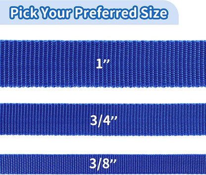 HIKISS Long Dog Leash Obedience Recall Training Agility Lead with Thickening Material for Large Dog - 15ft 20ft 30ft 50ft 100ft Training Leash(Blue 30ft)