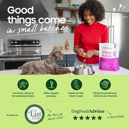 smallbatch Freeze Dried Dog Food – Lamb Recipe, Small Bites, Grain Free, Organic Produce – Grass Fed Lamb Hearts & Organs – High Protein Meal – Complete & Balanced Nutrition – 19 oz, Made in USA