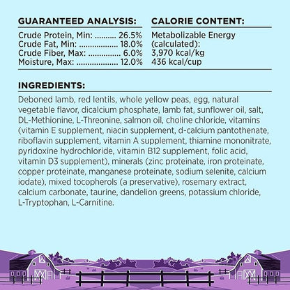 BIXBI Liberty Grain-Free Dry Dog Food, Lamb Recipe – Fresh Meat, High Protein, No Meat Meals – USA Made, 11 lbs