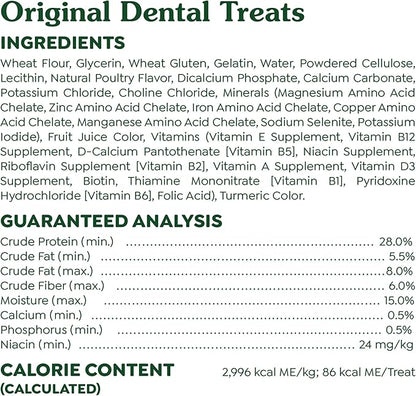 Greenies Veterinarian-Recommended Adult Natural Dental Dog Treats Regular Size, Dog Dental Chews, Original Flavor, 54 oz. Pack, 54 Count
