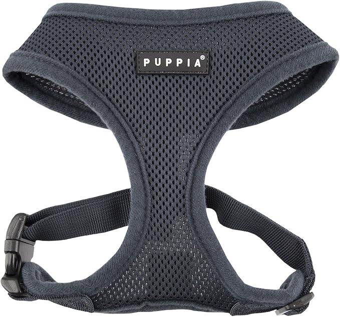 Authentic Puppia Soft Harness, Grey, Small