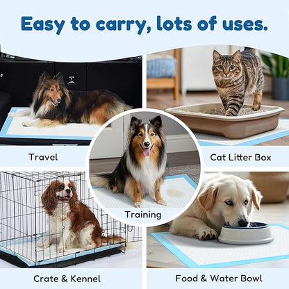 FluffyDream Dog and Puppy Pet Training Pad with Leak-Proof Quick-Dry Design for Potty Training,23.6"X23.6"(200PCS) Pee Pads for Dogs, Super Absorbent Disposable Underpads