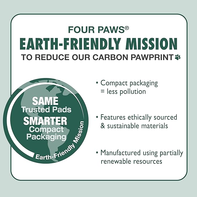 Four Paws Wee-Wee Superior Performance Unscented Large Pee Pads for Dogs & Puppies, Quilted Leak-Proof Dog Housebreaking Potty Training Floor Protection, 27.5" x 44", 100 Count