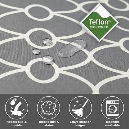 MidWest Homes for Pets XL Dog Crate Cover with Teflon Fabric Protector, Poly-Cotton Privacy Kennel Cover Fits Most 48-inch Crates, Gray Designer Print, Washable, Reduces Barking