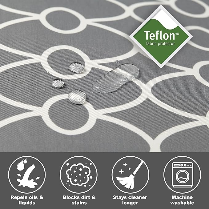 MidWest Homes for Pets Medium Dog Crate Cover with Teflon Fabric Protector, Poly-Cotton Privacy Kennel Cover Fits Most 30-inch Crates, Gray Designer Print, Washable, Reduces Barking