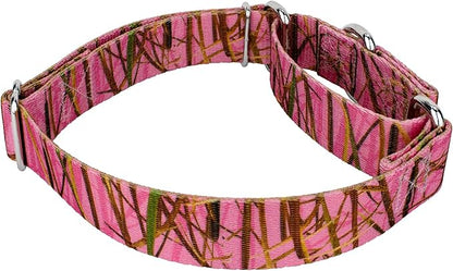 Country Brook Petz - Pink Waterfowl Camo Martingale Dog Collar and Leash - Camouflage Collection Featuring Rugged Designs (5/8 Inch, Small)