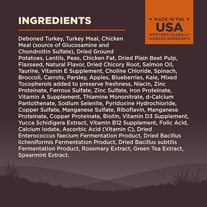 Wellness CORE Dry Dog Food, Grain-Free, High Protein, Natural, Original Turkey & Chicken Recipe, (12-Pound Bag)