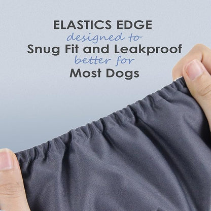 wegreeco Washable Dog Diapers - Washable Male Dog Belly Wrap - Pack of 3 - (Black, Charcoal, Navy, X-Large)