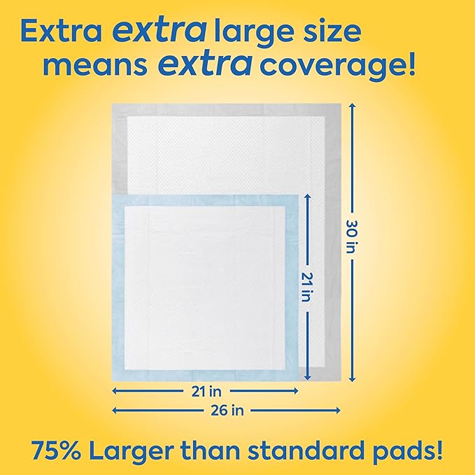 OUT! XXL Heavy Duty Dog Training Pads | Leak Proof | 26"x30" | 30 Count, Pack of 4