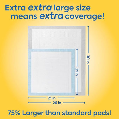OUT! Heavy Duty XXL Dog Pads - Absorbent Pet Training and Puppy Pads - 26 x 30 in - 30 Count,White (Pack of 2)