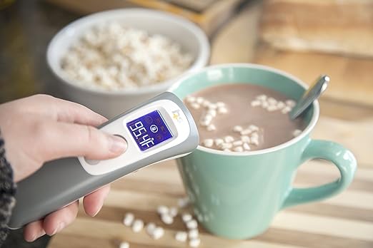 HealthSmart Digital Temporal Thermometer with No Contact Infrared Technology, Babies, Children or Adults, Test Temperature of Objects or Air with Alarm and Memory Function, FSA & HSA Eligible