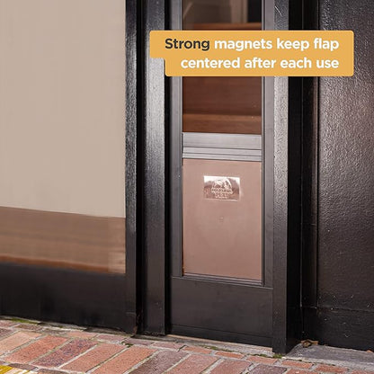 Hakuna Pets Patio Pet Door 3.9” Height Extension, Fits Screen Insert Panel for Small Doors, Black