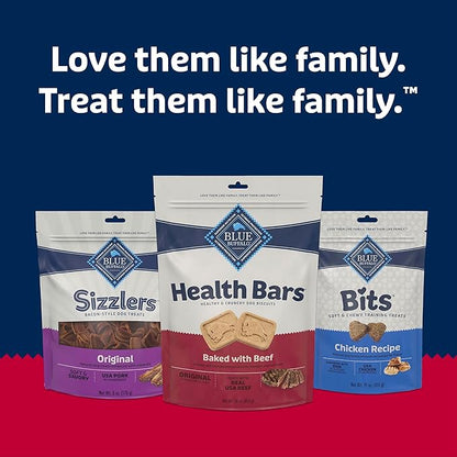 Blue Buffalo Health Bars Crunchy Dog Biscuits, Oven-Baked With Natural Ingredients, Beef, 16-oz Bag