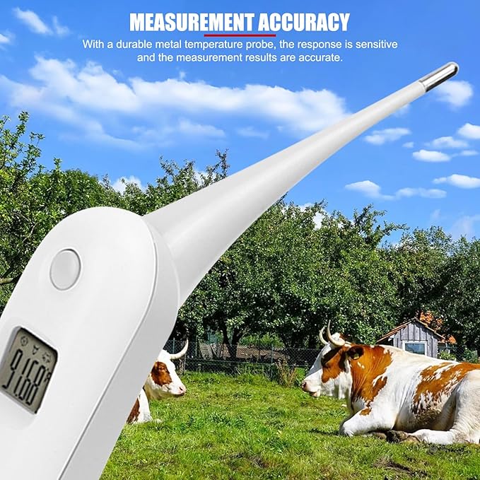 EVTSCAN Professional Pet Veterinary Thermometer, LCD Display Fast Digital Thermometer for Livestock Pigs Cattle Sheep Dogs Horse