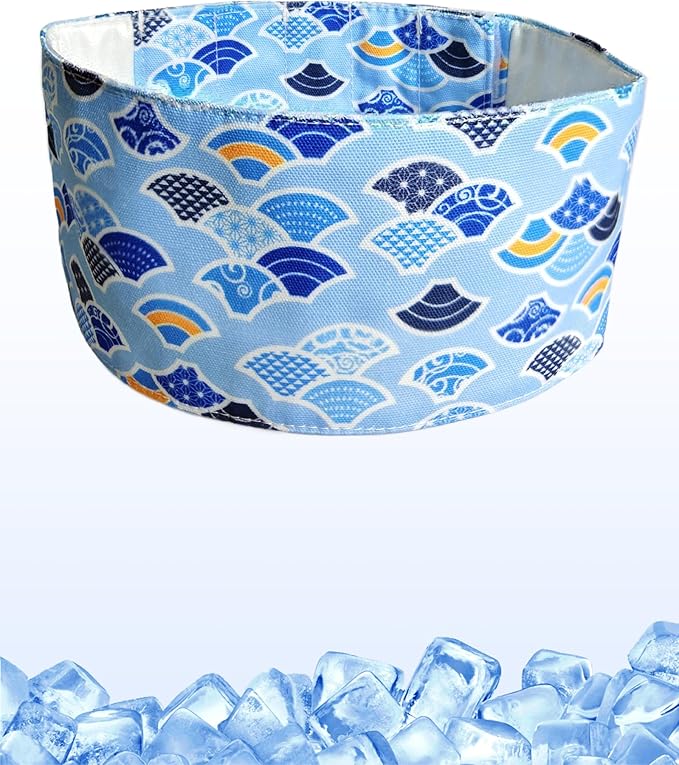 Hosiwei Dog Cooling Collar with Ice Packs - Adjustable Pet Cooling Bandana for Summer, Reusable & Freezable Neck Wrap Scarf for Dogs - Hot Weather Chill Out Accessory