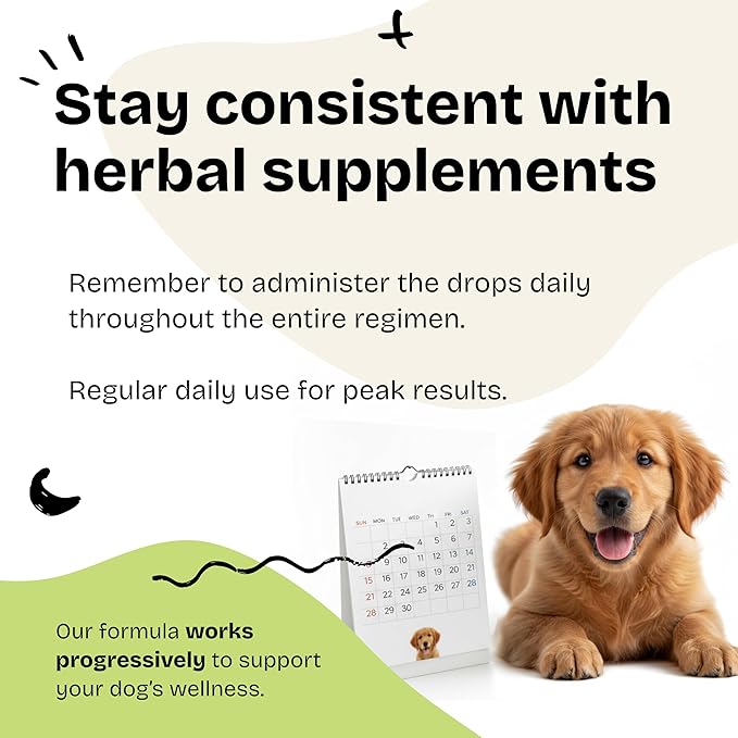 Forever Puppy Mullein Leaf Drops for Dogs - Lung Support for Easy Breathing - Mullein Respiratory Supplements - Liquid Dog Vitamins and Supplements - All Breeds & Sizes - Sugar & Alcohol-Free - 4 oz