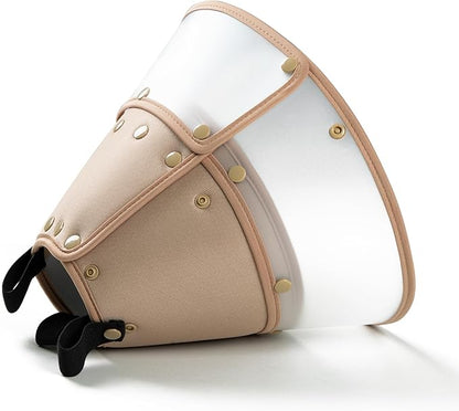 Soft E-Collar for Dogs and Cats, Adjustable Post-Surgery Collar, Tan XLarge