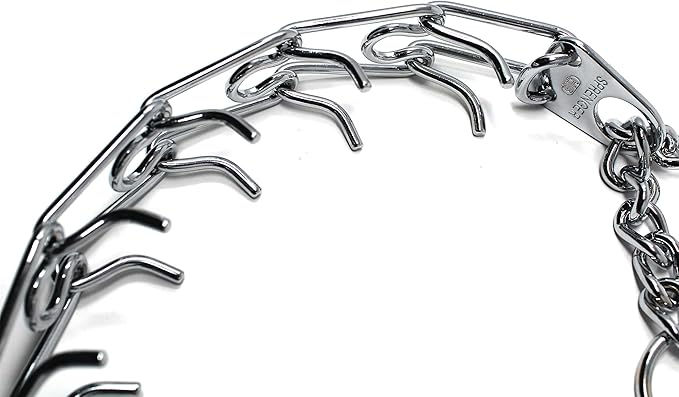 Herm Sprenger Prong Dog Training Collar Ultra-Plus Chrome Plated Steel Pet Pinch Collar No-Pull Collar for Dogs Anti Pull Training Collar Made in Germany 4mm x 25in Large