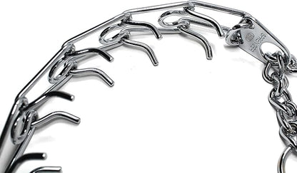 Herm Sprenger Prong Dog Training Collar Ultra-Plus Chrome Plated Steel Pet Pinch Collar No-Pull Collar for Dogs Anti Pull Training Collar Made in Germany 4mm x 25in Large