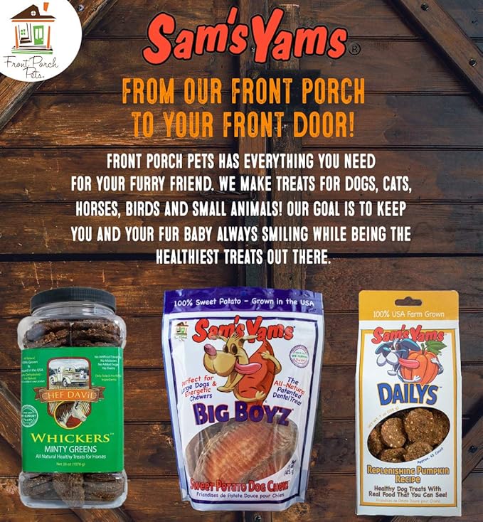 Front Porch Pets Sweet Potato Dog Chewz - 6 Pack - Value Pack Veggie Rawhide