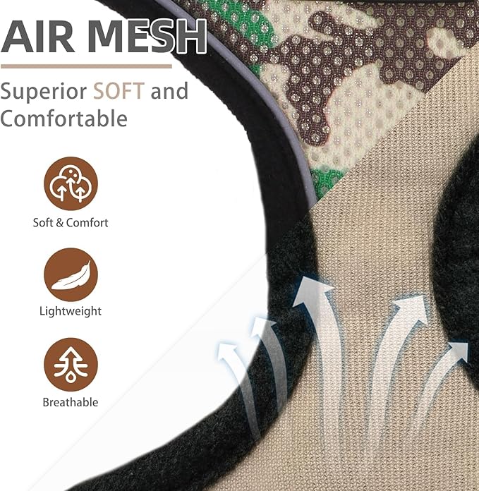 PUPTECK Soft Mesh Dog Harness and Leash Set Pet Puppy Cat Comfort Padded Vest No Pull Harnesses, Camouflage, L