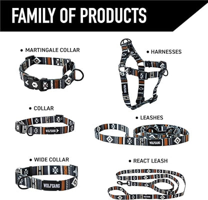 Wolfgang Heavy Duty Adjustable Dog Harness, Pull-Tested to Over 800 lbs for Walking & Training, NewMoon Print, Small