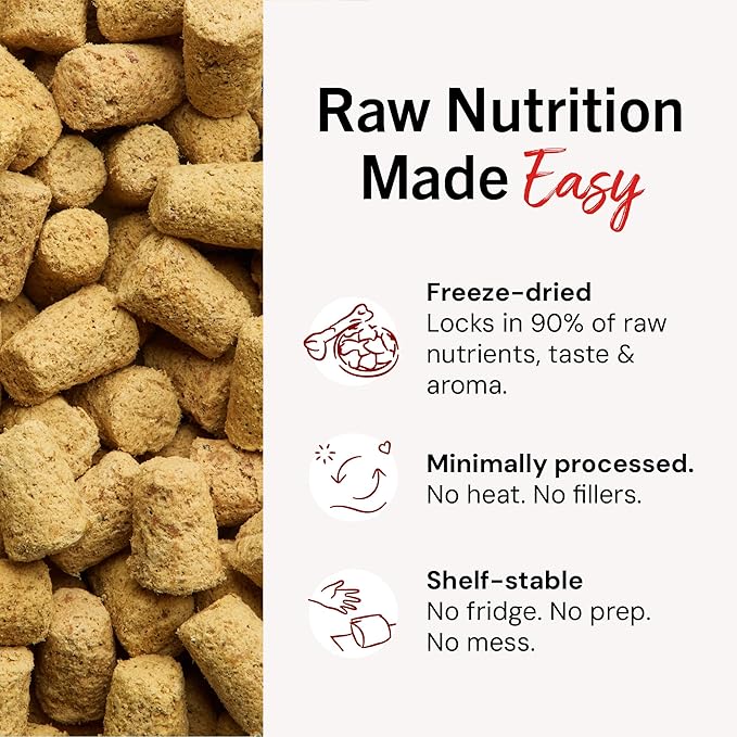 Stella & Chewy's Freeze-Dried Raw Surf & Turf Meal Mixers - Dog Food Topper and Mixer - Made with 95% Grass-Fed Beef & Wild-Caught Salmon - Perfect for Picky Eaters - Grain-Free - 3.5 oz