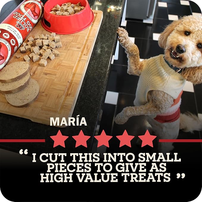Redbarn Pet Products All-Natural Premium Rolled Dog Food, Chicken Recipe - Soft Semi-Moist Wet Formula for High Protein Diet, Training Rewards, & Treat Pill Concealer - 4 lb, 1 Count