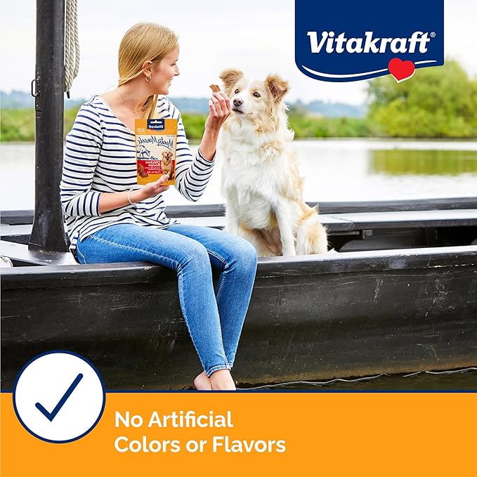 Vitakraft Meaty Morsels Dog Treat, Chicken Recipe with Beef & Carrots, Value-Pack, 4 Count