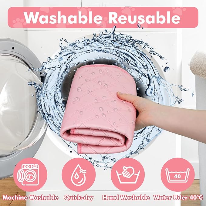 Dog Cat Playpen Indoor Outdoor for Puppy Pet Dogs Cat Recovery After Surgery, Dog Tent Crates Cage Indoor/Outdoor, Portable Pop Up Kennel with Carrying Case for Travel (Pink with Pad, Medium)