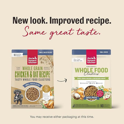 The Honest Kitchen Whole Food Clusters Small Breed Whole Grain Chicken Dry Dog Food, 4 lb Bag